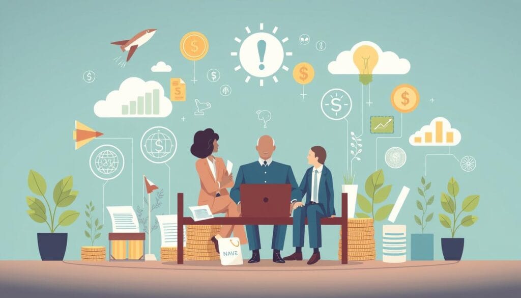 Generate an image representing retirement financial planning