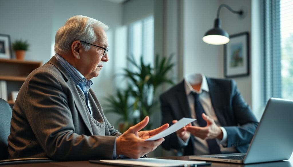 Image of a senior consulting with a fiduciary financial advisor Image of a senior consulting with a fiduciary financial advisor