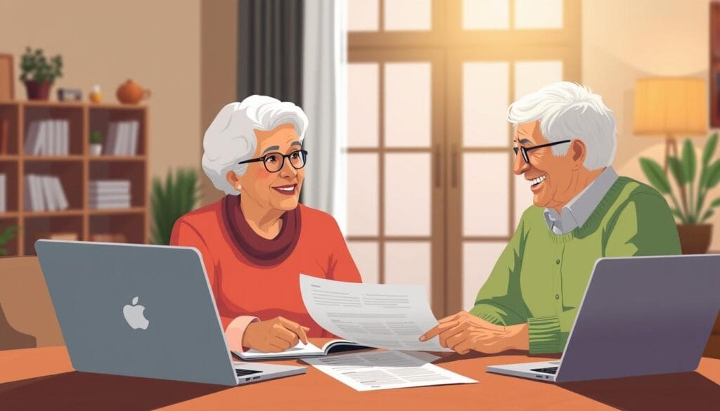 Image of a senior couple meeting with a Primerica Financial Advisor